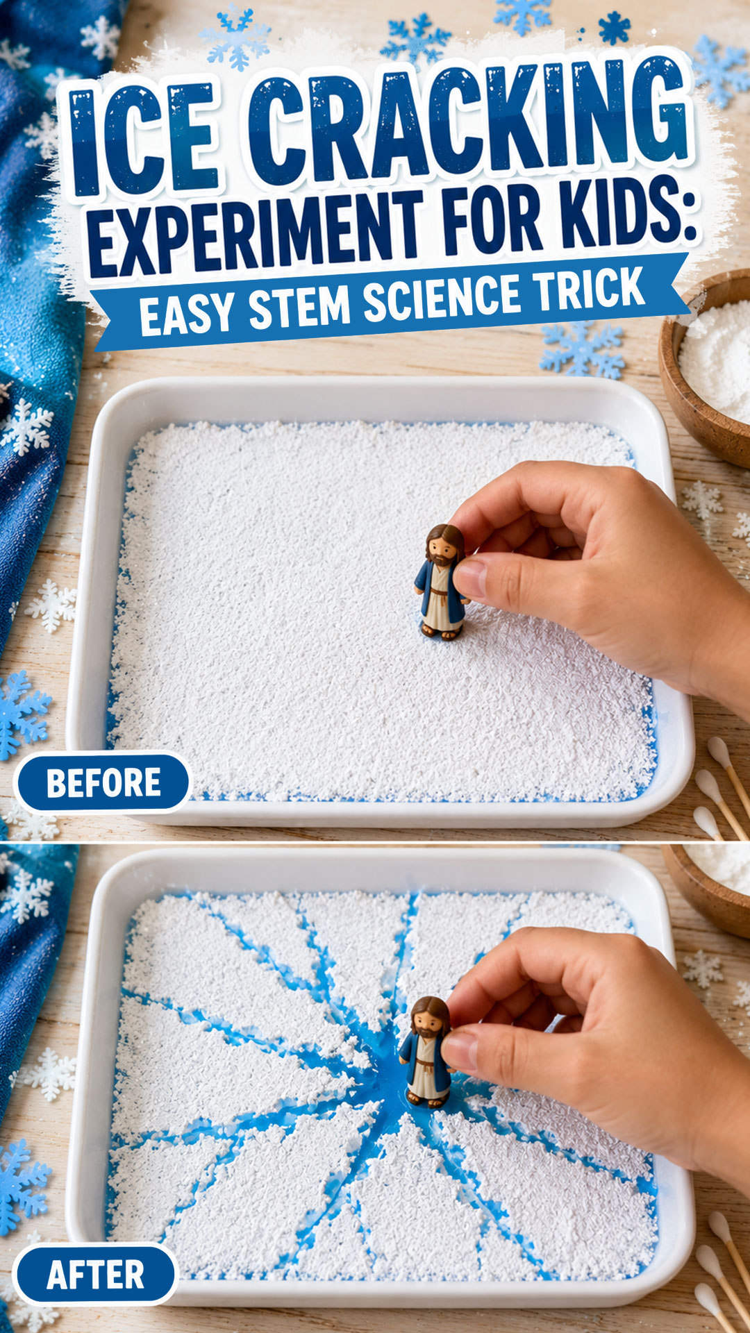 Ice Cracking Experiment for Kids: Easy STEM Science Trick