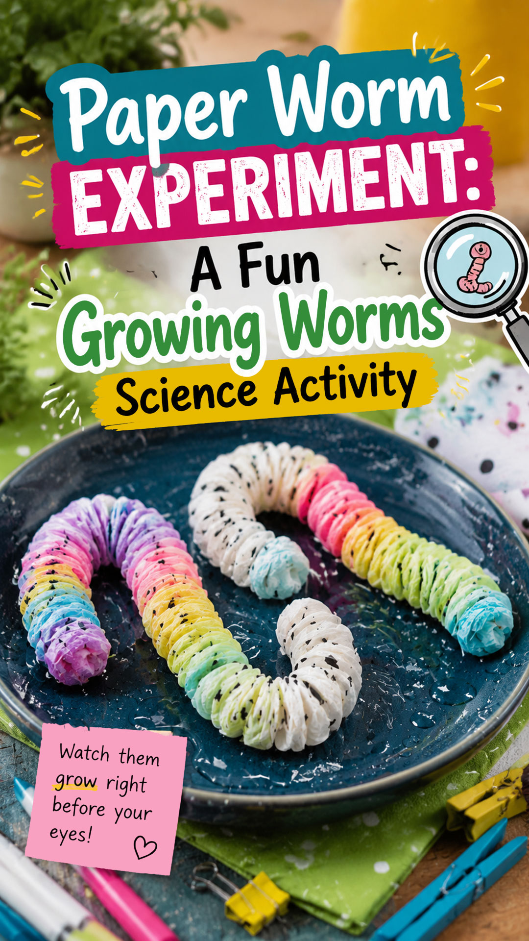 Paper Worm Experiment: A Fun Growing Worms Science Activity