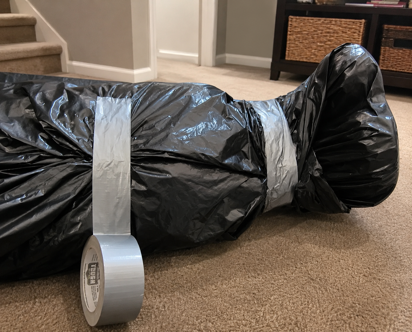 Tape off the ankles.