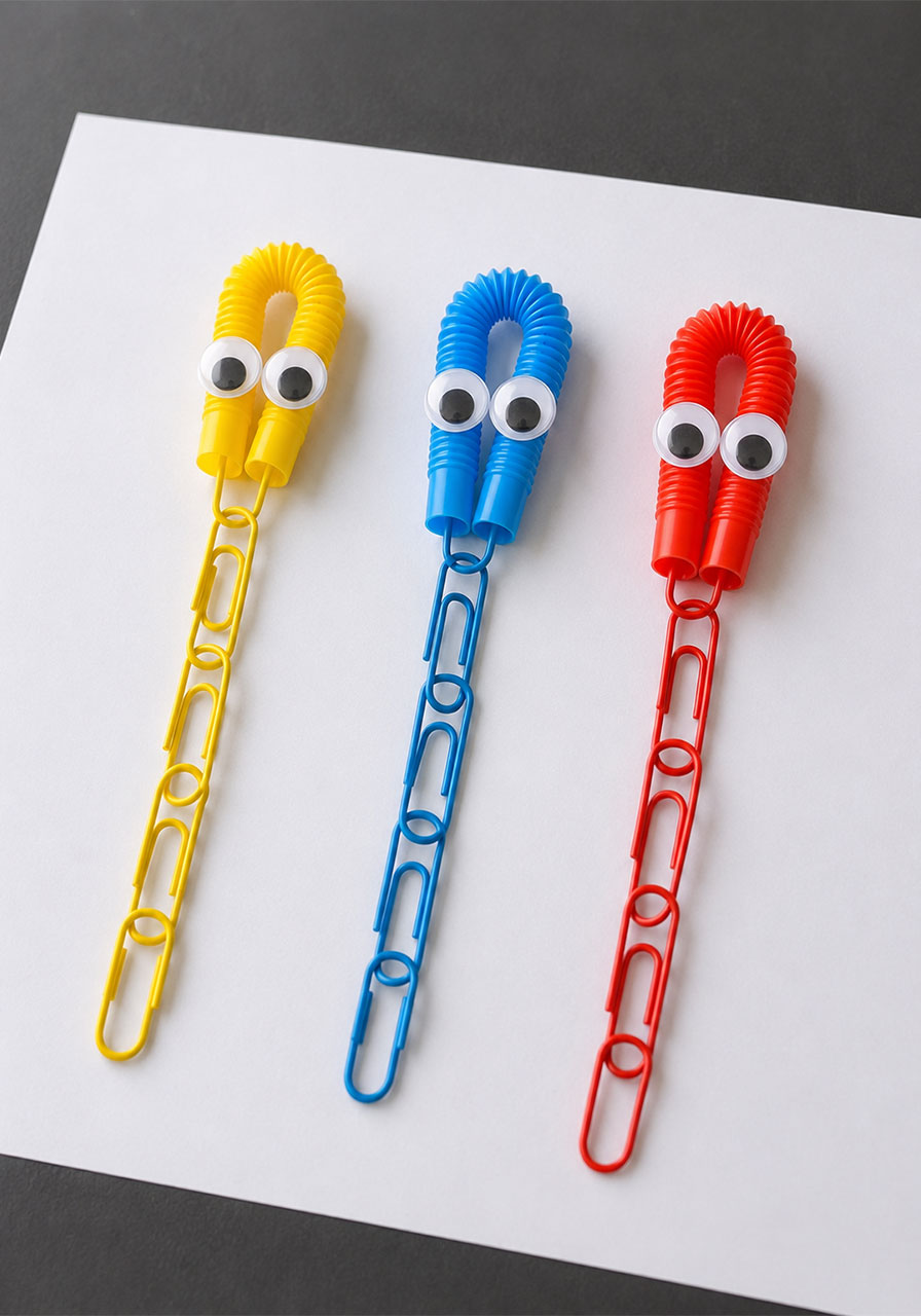 Three assembled octopus divers ready for floating bottle STEM experiment